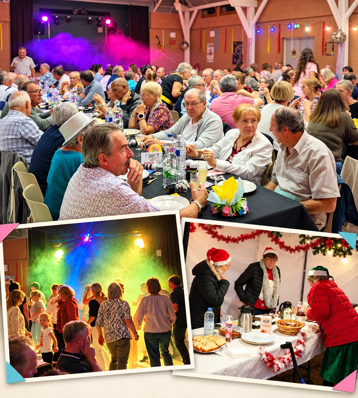 Souvenirs du comité des fêtes d’Esmans : repas partagé, soirée dansante et bénévoles à Noël